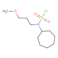 Chemical structure of N-cycloheptyl-N-(3-methoxypropyl)sulfamoyl chloride - CSSB06271952958