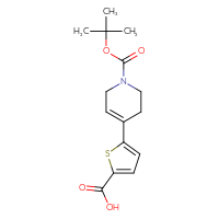 Chemical structure of 5-{1-[(tert-butoxy)carbonyl]-1,2,3,6-tetrahydropyridin-4-yl}thiophene-2-carboxylic acid - CSSB00011094611