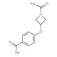 Chemical structure of 4-[(1-acetylazetidin-3-yl)oxy]benzoic acid - CSSB01882540991