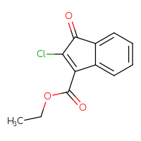 Chemical structure of ethyl 2-chloro-1-oxo-1H-indene-3-carboxylate - CSSB14962695051