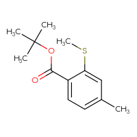 Chemical structure of tert-butyl 4-methyl-2-(methylsulfanyl)benzoate - CSSB14869033656