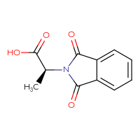 Chemical structure of (2S)-2-(1,3-dioxo-2,3-dihydro-1H-isoindol-2-yl)propanoic acid - CSSB00015200479