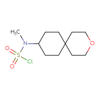 Chemical structure of N-methyl-N-{3-oxaspiro[5.5]undecan-9-yl}sulfamoyl chloride - CSSB07130596661