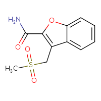 Chemical structure of 3-(methanesulfonylmethyl)-1-benzofuran-2-carboxamide - CSSB00073940807