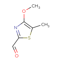 Chemical structure of 4-methoxy-5-methyl-1,3-thiazole-2-carbaldehyde - CSSB00135417929