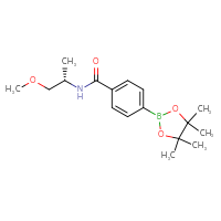 Chemical structure of N-[(2S)-1-methoxypropan-2-yl]-4-(4,4,5,5-tetramethyl-1,3,2-dioxaborolan-2-yl)benzamide - CSSB02522233236