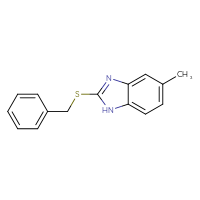 Chemical structure of 2-(benzylsulfanyl)-5-methyl-1H-1,3-benzodiazole - CSSB00026010131