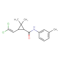 Chemical structure of 3-(2,2-dichloroethenyl)-2,2-dimethyl-N-(3-methylphenyl)cyclopropane-1-carboxamide - CSSB00026735241