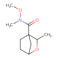Chemical structure of N-methoxy-N,3-dimethyl-2-oxabicyclo[2.2.1]heptane-4-carboxamide - CSSB06789043869