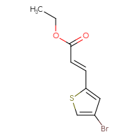 Chemical structure of ethyl (2E)-3-(4-bromothiophen-2-yl)prop-2-enoate - CSSB00009816154