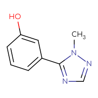 Chemical structure of 3-(1-methyl-1H-1,2,4-triazol-5-yl)phenol - CSSB00000718501