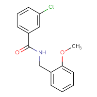 Chemical structure of 3-chloro-N-[(2-methoxyphenyl)methyl]benzamide - CSSB00027973846