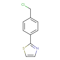 Chemical structure of 2-[4-(chloromethyl)phenyl]-1,3-thiazole - CSSB00000069958