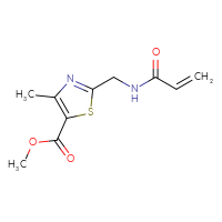 Chemical structure of methyl 4-methyl-2-[(prop-2-enamido)methyl]-1,3-thiazole-5-carboxylate - CSSB21332042023