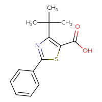Chemical structure of 4-tert-butyl-2-phenyl-1,3-thiazole-5-carboxylic acid - CSSB00001317293