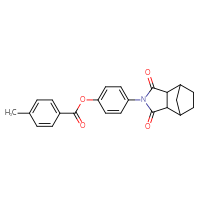 Chemical structure of 4-{3,5-dioxo-4-azatricyclo[5.2.1.0²,⁶]decan-4-yl}phenyl 4-methylbenzoate - CSSB00121685313
