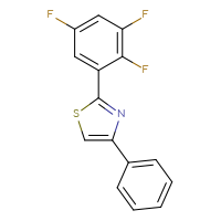 Chemical structure of 4-phenyl-2-(2,3,5-trifluorophenyl)-1,3-thiazole - CSSB12966256134