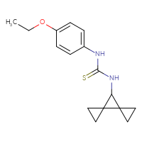 Chemical structure of 3-{dispiro[2.0.2⁴.1³]heptan-7-yl}-1-(4-ethoxyphenyl)thiourea - CSSB01132711337