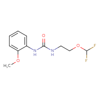 Chemical structure of 3-[2-(difluoromethoxy)ethyl]-1-(2-methoxyphenyl)urea - CSSB00973299441