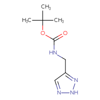Chemical structure of tert-butyl N-[(2H-1,2,3-triazol-4-yl)methyl]carbamate - CSSB00010414152