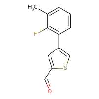 Chemical structure of 4-(2-fluoro-3-methylphenyl)thiophene-2-carbaldehyde - CSSB02136197505