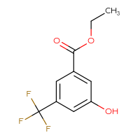 Chemical structure of ethyl 3-hydroxy-5-(trifluoromethyl)benzoate - CSSB00010070538