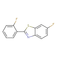 Chemical structure of 6-fluoro-2-(2-fluorophenyl)-1,3-benzothiazole - CSSB00160782621