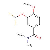 Chemical structure of 3-(difluoromethoxy)-4-methoxy-N,N-dimethylbenzamide - CSSB01997463748