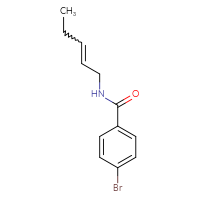Chemical structure of 4-bromo-N-(pent-2-en-1-yl)benzamide - CSSB01992549561