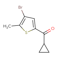 Chemical structure of (4-bromo-5-methylthiophen-2-yl)(cyclopropyl)methanone - CSSB00013896956