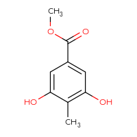 Chemical structure of methyl 3,5-dihydroxy-4-methylbenzoate - CSSB00000074577