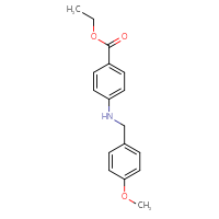 Chemical structure of ethyl 4-{[(4-methoxyphenyl)methyl]amino}benzoate - CSSB00046107398