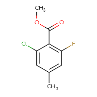 Chemical structure of methyl 2-chloro-6-fluoro-4-methylbenzoate - CSSB00015528068