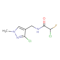 Chemical structure of 2-chloro-N-[(3-chloro-1-methyl-1H-pyrazol-4-yl)methyl]-2-fluoroacetamide - CSSB21332103190