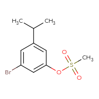 Chemical structure of 3-bromo-5-(propan-2-yl)phenyl methanesulfonate - CSSB20882613699