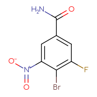 Chemical structure of 4-bromo-3-fluoro-5-nitrobenzamide - CSSB00016111164