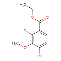 Chemical structure of ethyl 4-bromo-2-fluoro-3-methoxybenzoate - CSSB00011096129