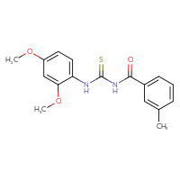 Chemical structure of 3-(2,4-dimethoxyphenyl)-1-(3-methylbenzoyl)thiourea - CSSB00121652786