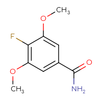 Chemical structure of 4-fluoro-3,5-dimethoxybenzamide - CSSB00016071003