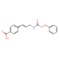 Chemical structure of 4-(3-{[(benzyloxy)carbonyl]amino}prop-1-en-1-yl)benzoic acid - CSSB15017583306
