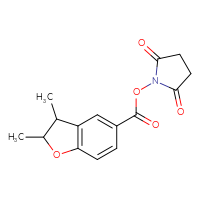 Chemical structure of 2,5-dioxopyrrolidin-1-yl 2,3-dimethyl-2,3-dihydro-1-benzofuran-5-carboxylate - CSSB20269493590