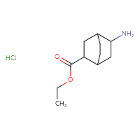 Chemical structure of ethyl 5-aminobicyclo[2.2.2]octane-2-carboxylate hydrochloride - CSSB20963517649