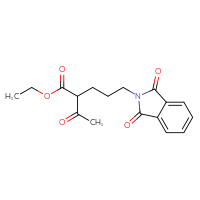 Chemical structure of ethyl 2-acetyl-5-(1,3-dioxo-2,3-dihydro-1H-isoindol-2-yl)pentanoate - CSSB00000036501