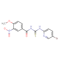 Chemical structure of 1-(5-bromopyridin-2-yl)-3-(4-methoxy-3-nitrobenzoyl)thiourea - CSSB00121706336