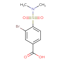 Chemical structure of 3-bromo-4-(dimethylsulfamoyl)benzoic acid - CSSB00000752098