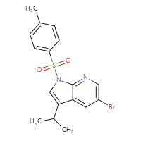 Chemical structure of 5-bromo-1-(4-methylbenzenesulfonyl)-3-(propan-2-yl)-1H-pyrrolo[2,3-b]pyridine - CSSB00025716367