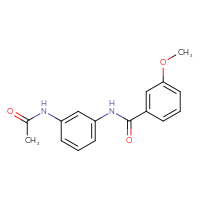 Chemical structure of N-(3-acetamidophenyl)-3-methoxybenzamide - CSSB00026321648