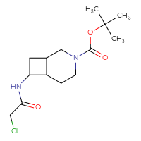 Chemical structure of tert-butyl 7-(2-chloroacetamido)-3-azabicyclo[4.2.0]octane-3-carboxylate - CSSB20449913275