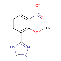 Chemical structure of 3-(2-methoxy-3-nitrophenyl)-4H-1,2,4-triazole - CSSB00160494052