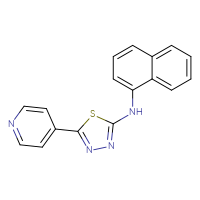 Chemical structure of N-(naphthalen-1-yl)-5-(pyridin-4-yl)-1,3,4-thiadiazol-2-amine - CSSB00025702033